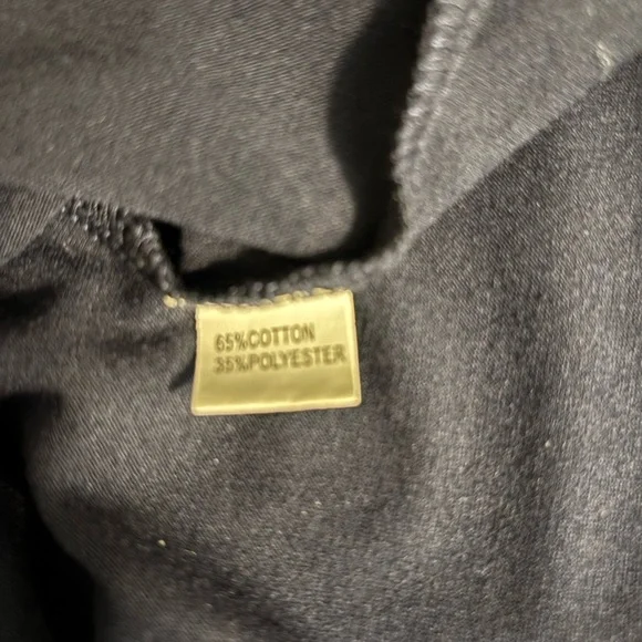 Navy Faux Wrap Cotton Blend Dress - Picture 5 of 8